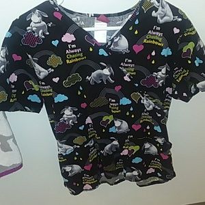 MEDIUM Disney Eeyore Scrub Top